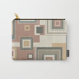 Playful Pastel Geometric Carry-All Pouch