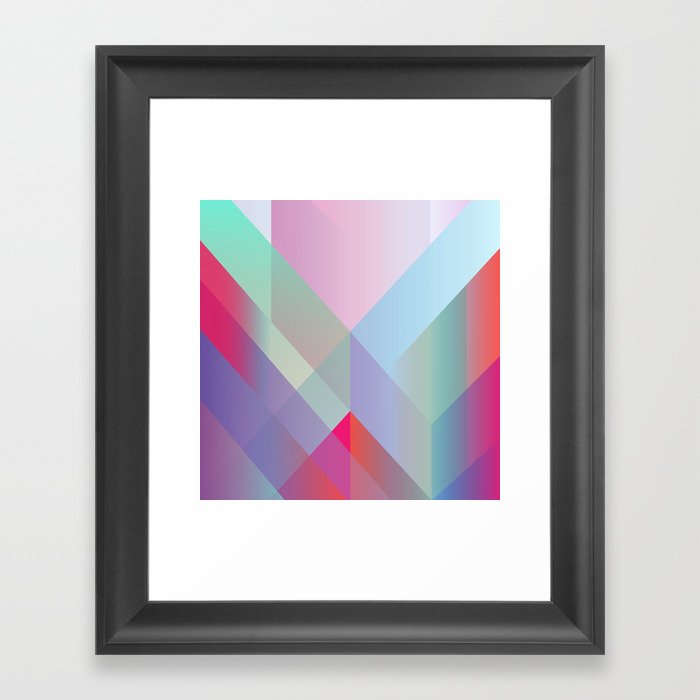 Colored layers overlapped. Framed Art Print