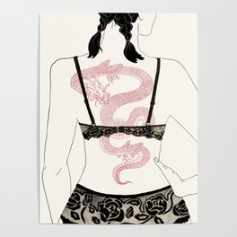 Dragons and Lace Poster