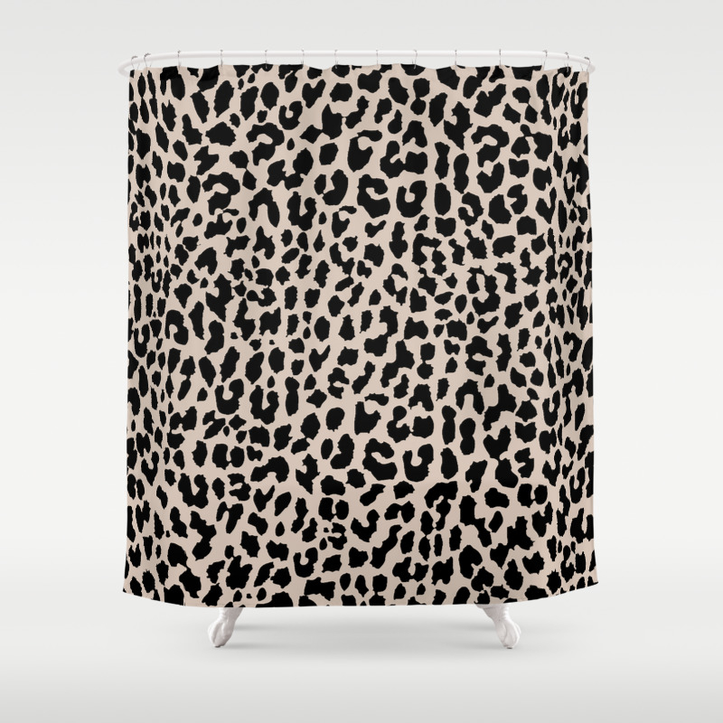 Tan Leopard Shower Curtain