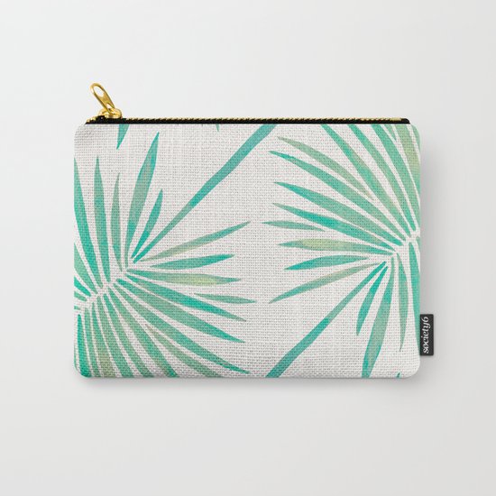 Tropical Fan Palm – Mint Palette Carry-All Pouch