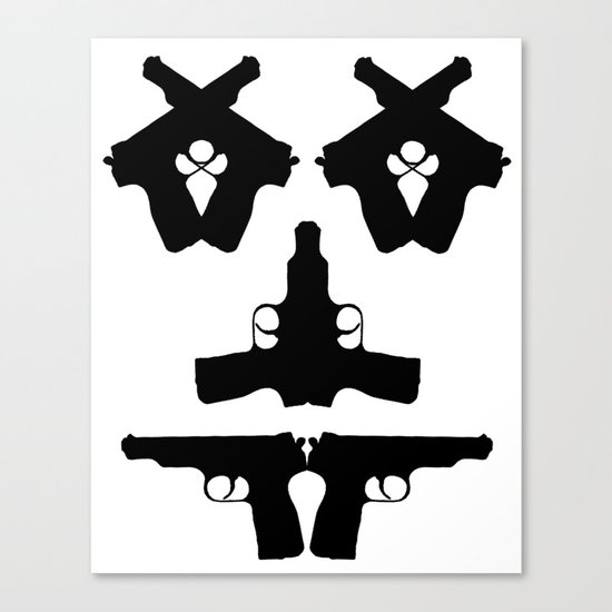 Pistol Face Canvas Print