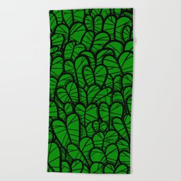 Kalo Field Beach Towel | Botany, Print, Pattern, Kalo, Graphicdesign, Plants, Textile, Taro, Digital, Pop Art 