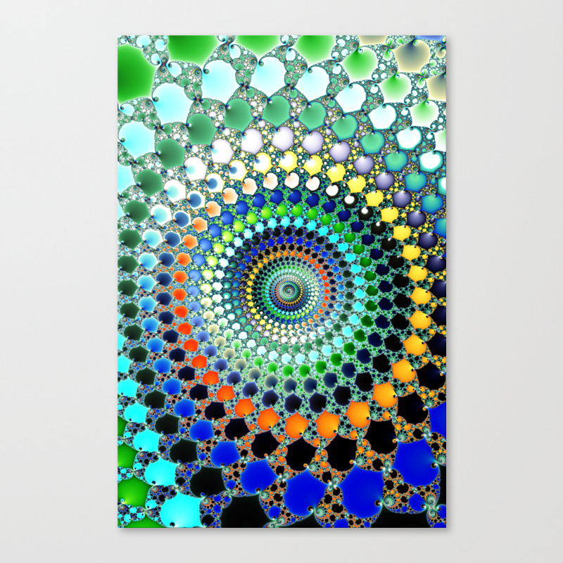 Fractal Spiral Trippy Art Print Canvas Print By Chaosemporium