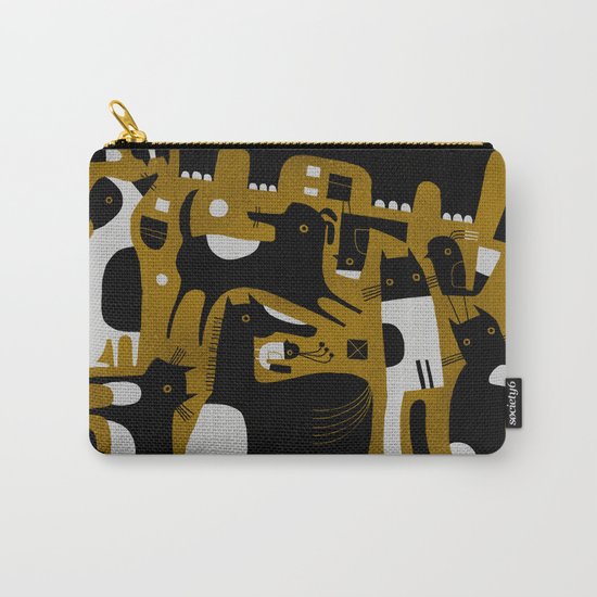 ANIMAL PATTERN BROWN Carry-All Pouch