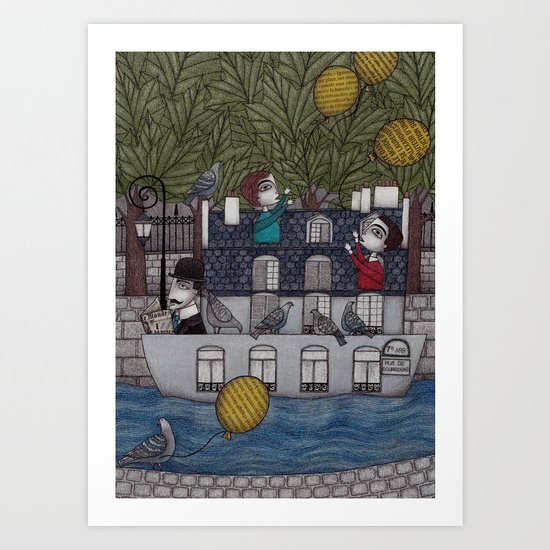 Yellow Balloons Art Print