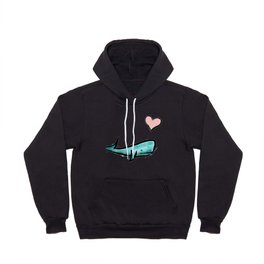 Smiling whale gossamer pink Hoody