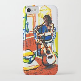 sitting with the guitar iPhone Case