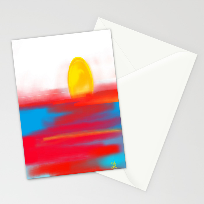 Sketchy Sun And Sea Sunset And Sunrise Sketch Stationery Cards By Anoellejay Society6 Brand yellow pattern, color sketch sea sunrise, angle, color splash png. society6