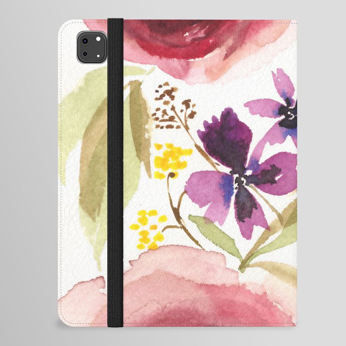 Watercolor roses. iPad Folio Case