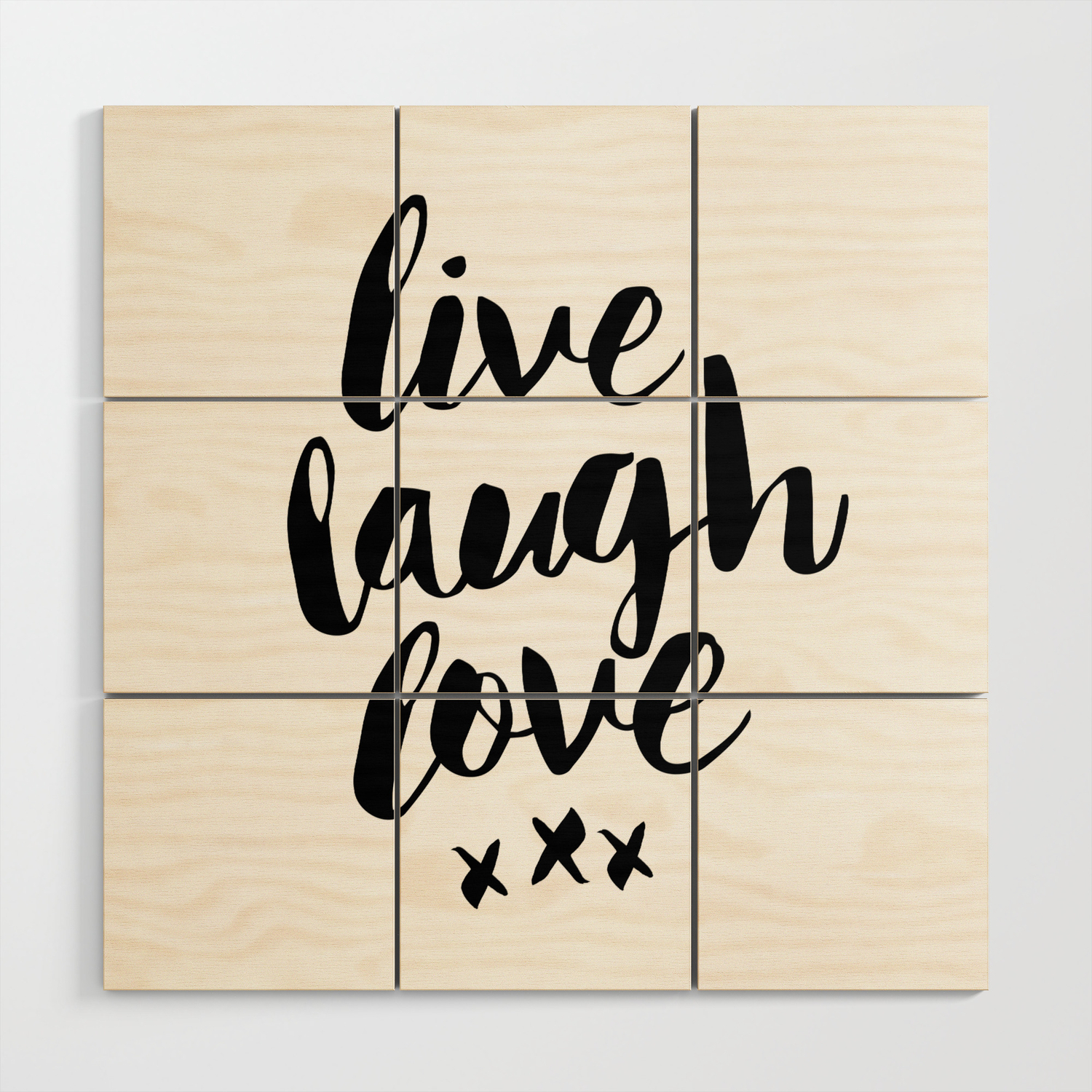Live Laugh Love Black And White Wall Hangings Typography Design