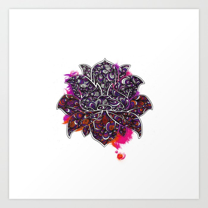 Abstract Lotus 2 Art Print By Missninjacookie Society6