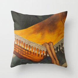 Sunny Summer Hammock Throw Pillow