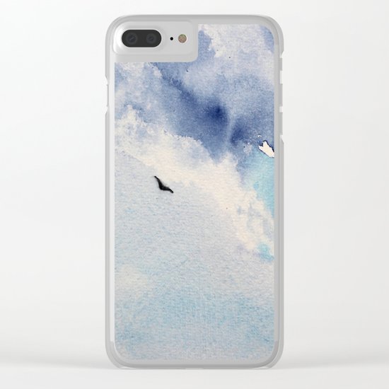 Dramatic sky || watercolor Clear iPhone Case