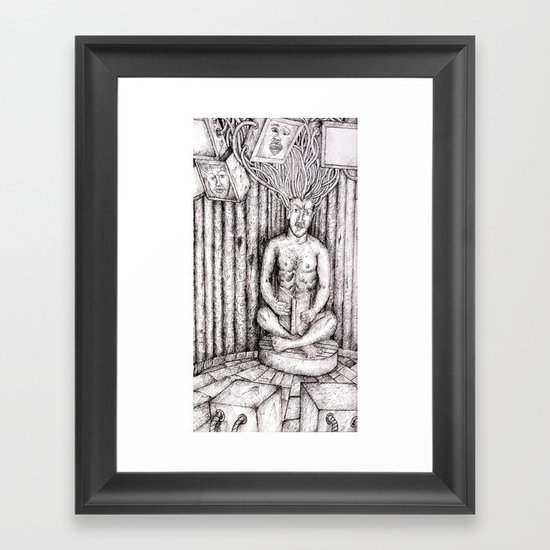 digital meditation Framed Art Print