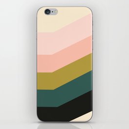 Retro Shapes 6 | Blush Pink and Green iPhone Skin