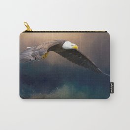 Painting flying american bald eagle Carry-All Pouch