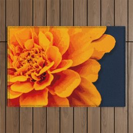 Marry Me Gold and Navy Marigold Outdoor Rug