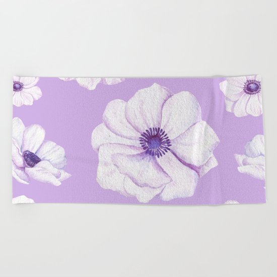 Anemones 2 #society6 #buyart Beach Towel