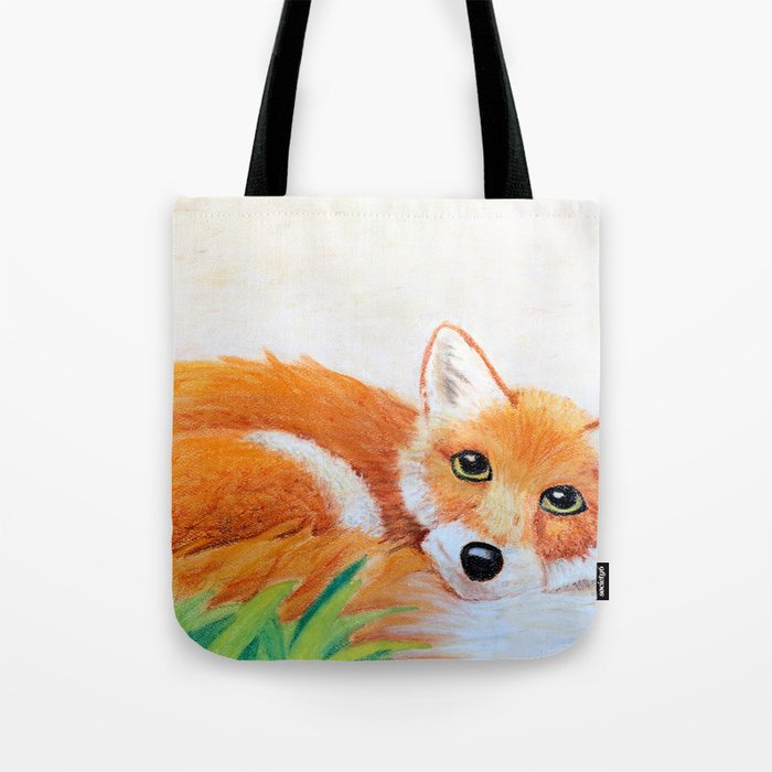 Baby Fox Impressionist Pastel Tote Bag