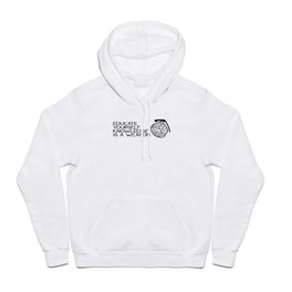 Knowledge is a weapon Hoody | Illustration, Typography, Funny, Black and White 