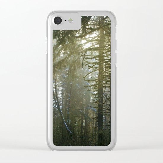 Foggy Forest #evergreen Clear iPhone Case