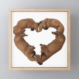 I Heart Longhaired Dachshunds Framed Mini Art Print