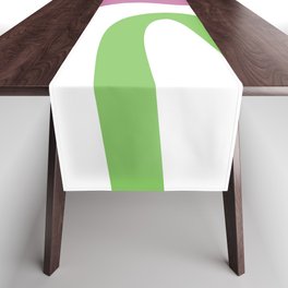 Simple curvature colorblock 2 Table Runner