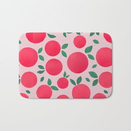 Vibrant Pink Peaches Bath Mat