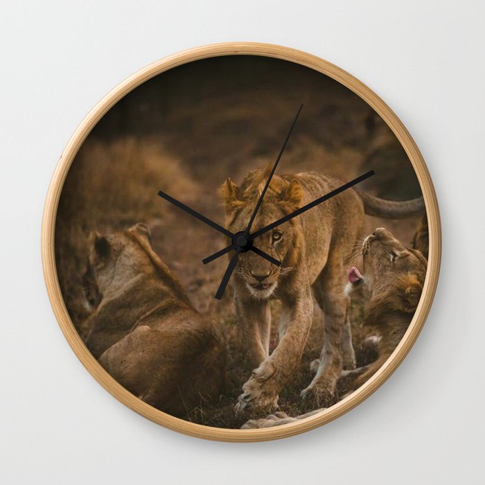 Lions Wall Clock