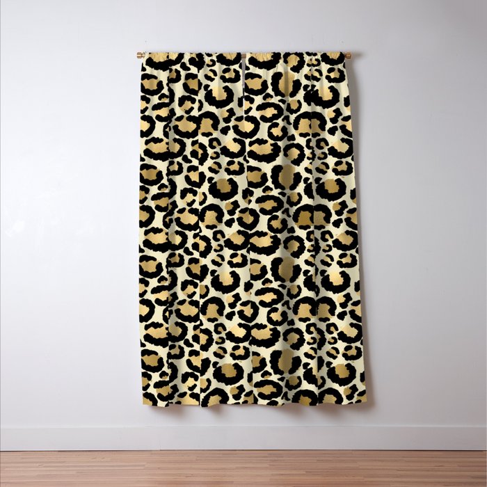 Gold Leopard Print Blackout Curtain By Milkywaykid Society6