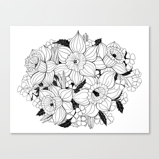 Daffodil bouquet Canvas Print