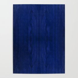 3D navy blue wood pattern Poster