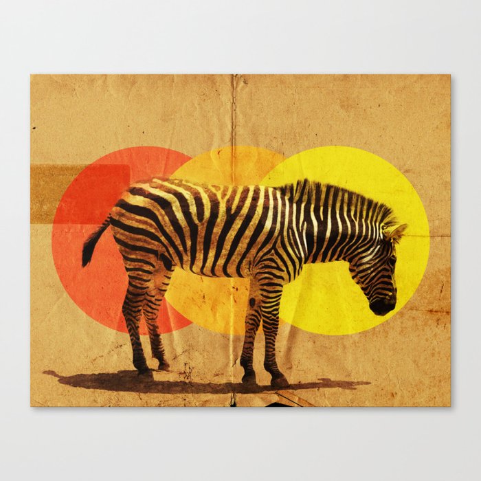 Zebra Card Canvas Print
