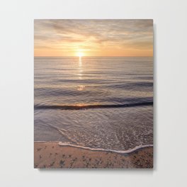 Solitude at Sunset Metal Print | Sand, Serene, Relax, Heat, Seascape, Serenity, Seaside, Sandybeach, Relaxing, Beach 