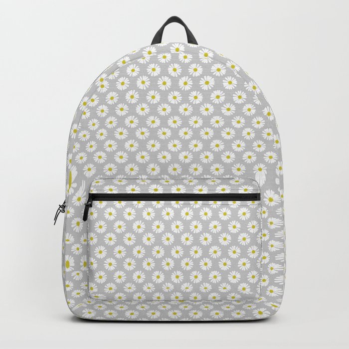 Daisies on Gray Backpack