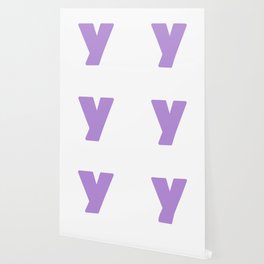 y (Lavender & White Letter) Wallpaper