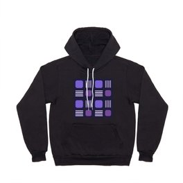 Mid-Century Modern Squares Lines Purple Hoody