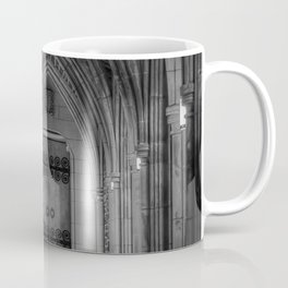 Arches at the Chapel in Black and White, Duke Cathedral, Durham, North Carolina, Trinity, Church Door Coffee Mug