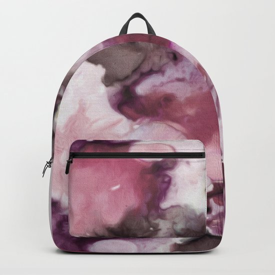 Organic Abstract in shades of plum Backpack