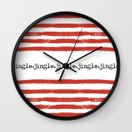 red stripes-jingle Wall Clock