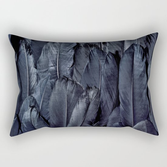 Black Feather Rectangular Pillow