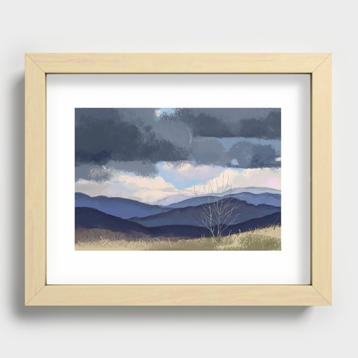 Mountain Landscape Recessed Framed Print