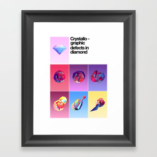 Crystallographic defects in diamond Framed Art Print