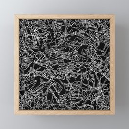 Black and White Splatter Framed Mini Art Print