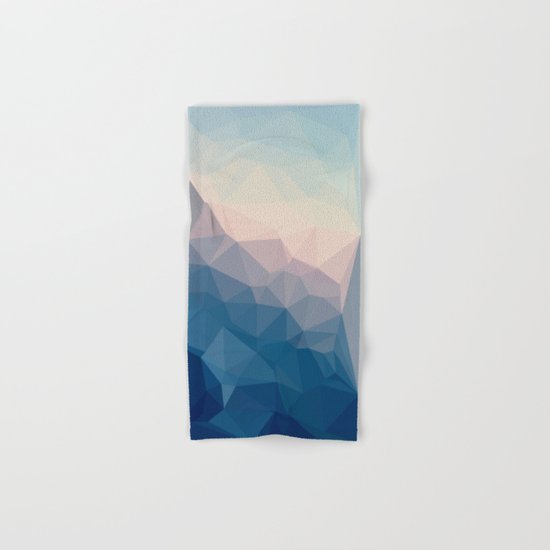 BE WITH ME - TRIANGLES ABSTRACT #PINK #BLUE #1 Hand & Bath Towel