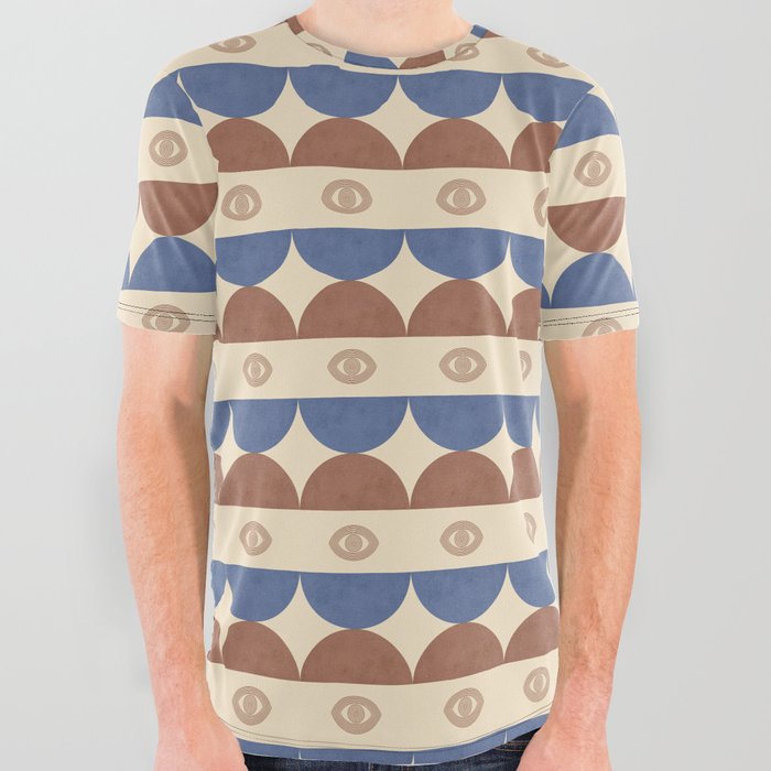 Abstraction_EYES_ILLUSION_MAGIC_VIBE_GEOMETRIC_POP_ART_0324M All Over Graphic Tee