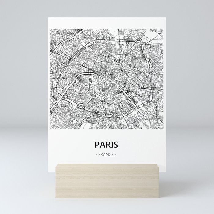 PARIS CITY MAP Mini Art Print