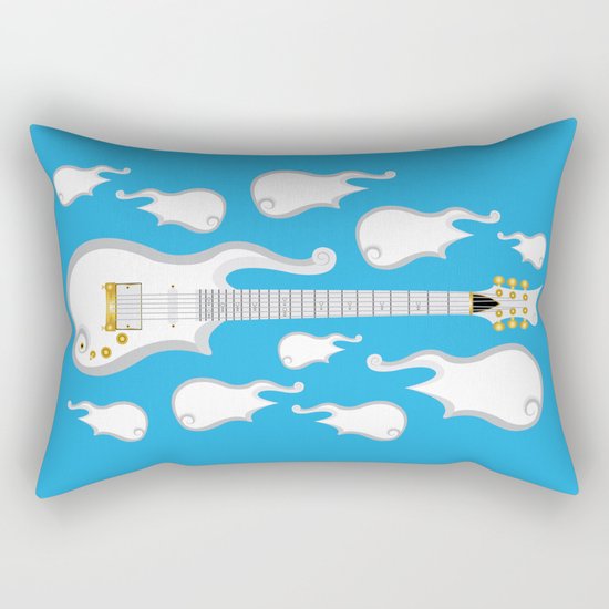 The Emoji-fication of His Purple Majesty: Cloud Guitar Rectangular Pillow