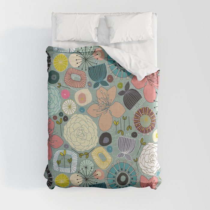 oriental blooms Duvet Cover